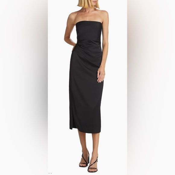 NWT Derek Lam 10 Crosby Harriet Strapless Midi Black Dress , size 4 - Picture 9 of 15